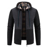 Men's Thickened Fleece Knitted Hooded Sweater Coat