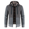 Men's Thickened Fleece Knitted Hooded Sweater Coat