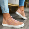 Women Flying Woven Lace Up Sneakers Flat Shoes