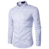 Mens Casual Shirts Long Sleeves Slim Fit Business Casual Cotton Solid Button Down Shirts