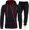 Mens 2 Piece Tracksuit Zipper Hoodie Pants Sport Suit Long Sleeve Stylish Casual Athletic Tracksuits