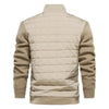 Men's Zipper Cotton Jacket Business Casual Coat Knit Sleeves